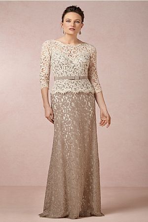 Champagne and Ivory Lace Mother of The Bride Dresses