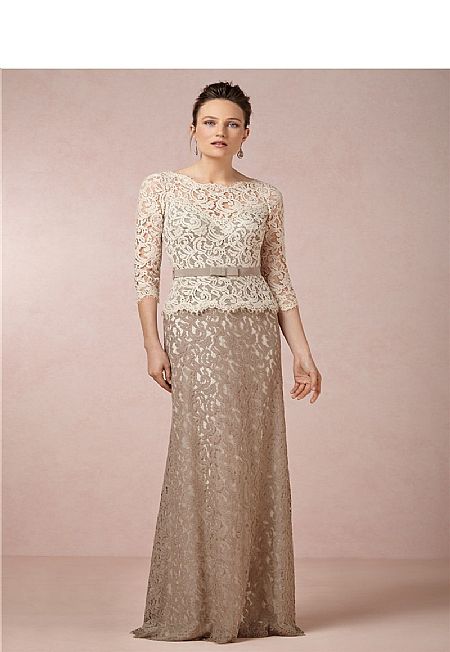 Champagne and Ivory Lace Mother of The Bride Dresses